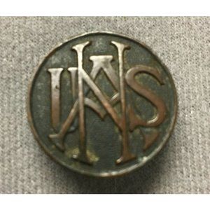 WWI US National Army Collar Disc Original Screw Back Bronze